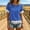 Blue, variant on Molidfa Women's Burger Graphic Tee Crew Neck Short Sleeve Regular Fit Casual Lightweight Summer Top