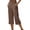 12# Brown, variant on Womens Capri Pants Plus Size High Waisted Stretch Cropped Golf Workout Yoga Work Pants Pull On Dressy Casual Business Capris Black 2XL