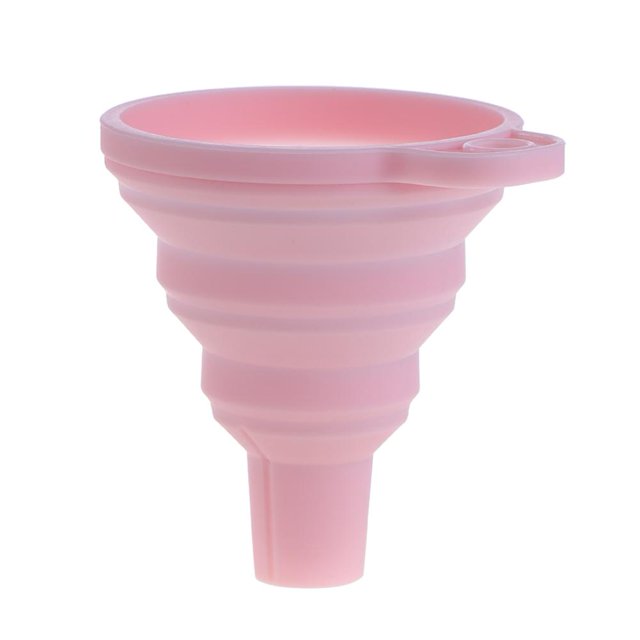 (Polvo Nórdico) Embudo Plegable Mini Portátil Silicona Alimentaria Embudo Telescópico Plegable Cuello Largo Embudo Dispensador Silicona