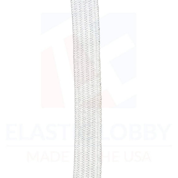 3/8" (9.5mm) White Knitted Elastic - US Made - 5 yards