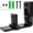 U-Shape Guide - 1 Pack, variant on Sliding Barn Door Bottom Floor Guide, Wall Mount Adjustable U-Shape Flush Design, Smooth Nylon Rollers Quiet & , Black (1 Pack)