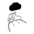 thumbnail image 3 of funtasica Passenger Backrest, Luggage Carrier Bracket with Backrest Cushion, Metal Motorcycle Sissy Bar, Rear Luggage Carrier Rack Silver, 3 of 8