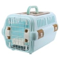 thumbnail image 2 of Jaula transportadora para gatos y mascotas, cómoda, portátil, con lados rígidos, ventilación superior incorporada, versátil, para perros, estuche de Azul, 2 of 8