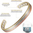 thumbnail image 5 of Copper Bracelet for Women, 6.5'' Three-Color Gold Adjustable Magnetic Bracelet, Fashion Health Jewelry, 5 of 5