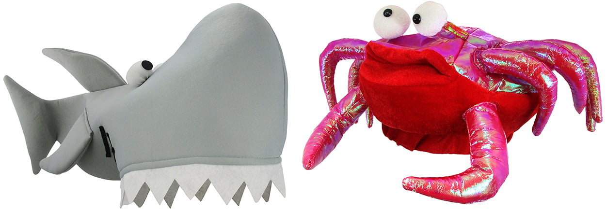 ADULT PLUSH RED CRAB HAT BEACH SEAFOOD PARTY COSTUME ACCESSORY GC1527 