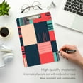 thumbnail image 3 of FORMRS Acrylic Clipboard with Low Profile Clip Standard A4 Letter Size, 12.5" x 9", Red Teal Plaid, 3 of 8