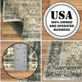 thumbnail image 3 of ReaLife Machine Washable Area Rug - Living Room Bedroom Bathroom Kitchen Entryway Office - Padded Crease Free Stain Resistant Premium - Boho Farmhouse Vintage- Dua- Brown Beige - 2'x 3', 3 of 7