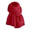 thumbnail image 5 of Wdgfv Winter Knit Scarfs Womens Thick Warm Knit Scarves Soft Long Knitted Scarf for Outddor Men & Women RD1 One Size, 5 of 6