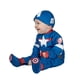thumbnail image 2 of Disfraz oficial de Capitán América de Jazwares para bebés de 6 a 12 m, azul, 2 of 4