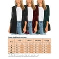 thumbnail image 2 of Bellella Ladies Plain Jacket Solid Color Shawl Collar Blazer Work Cardigan Claret XL, 2 of 5