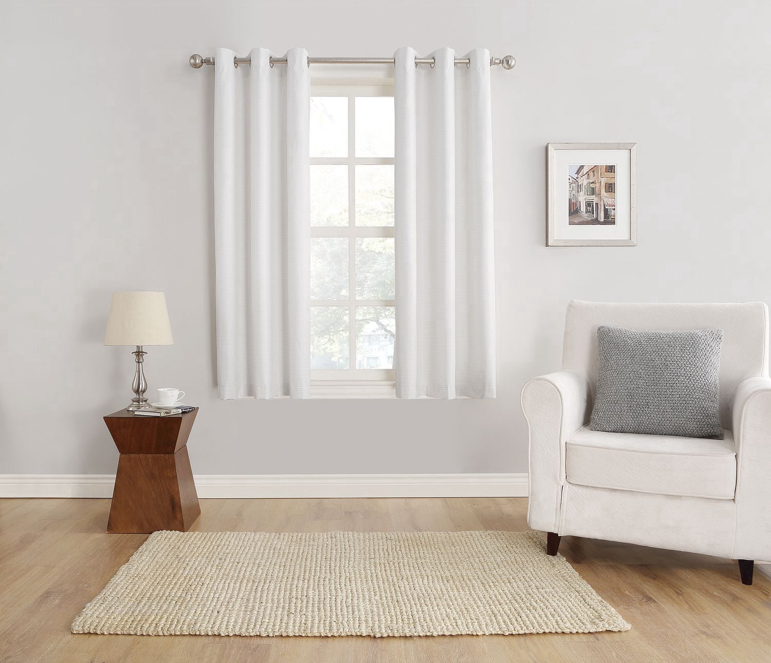 MAINSTAYS Textured Thermal-Lined Grommet Window Curtains Panel