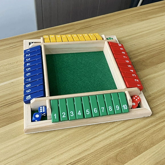 Traditional Drinking Table Game Adults Party Portable Festival Birthday Gift Reusable 4-player Board Games Camping Traveling 1-10 Numbers Toy Birthday Gift Green