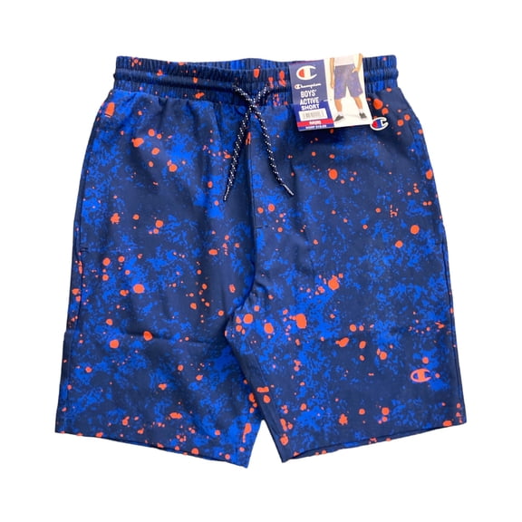 Champion Boy's Lightweight Pull On Logo Active Shorts (Surf The Web, M (8))