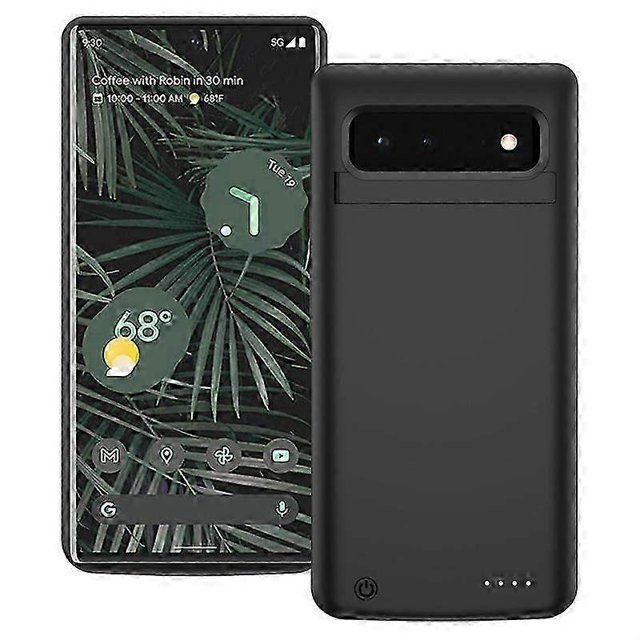 Type A TY-102 For Google Pixel 6 Pro 5G 10000mAh Phone Battery Case Hidden Kickstand Soft Edge