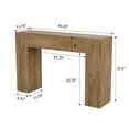 thumbnail image 2 of Wood Console Table for Entryway Living Room, 43-Inch Small Sofa Table, Farmhouse Rectangular Accent Console with Wooden Double Base for Behind Couch Hallway Foyer Entrance, Light Oak Brown, 2 of 7