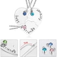 thumbnail image 4 of Best Friend Forever and Ever Rhinestone BFF Necklace Heart Shape Pendant Friendship Puzzle Stitching Necklace, 4 of 6