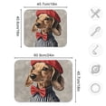 thumbnail image 4 of Yayeee Dish Drying Mat for Kitchen Counter 16"x18" Microfiber Absorbent Pad, Gray Dog Artist, 4 of 7