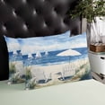 thumbnail image 4 of Coastal Wave Blue Throw Pillow Cover 16 x 24 Inch Decorative Pillow Cover Nautical Ocean Beach Sea Oil Painting Lumbar Pillowcase Seasonal Rectangle Cushion Case for Couch Sofa Bed Living Room, 4 of 7
