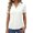 White, variant on Womens Shirt Shirt Button Down Shirt Short Sleeved T Shirt V Neck Top Quick Shot, Size S