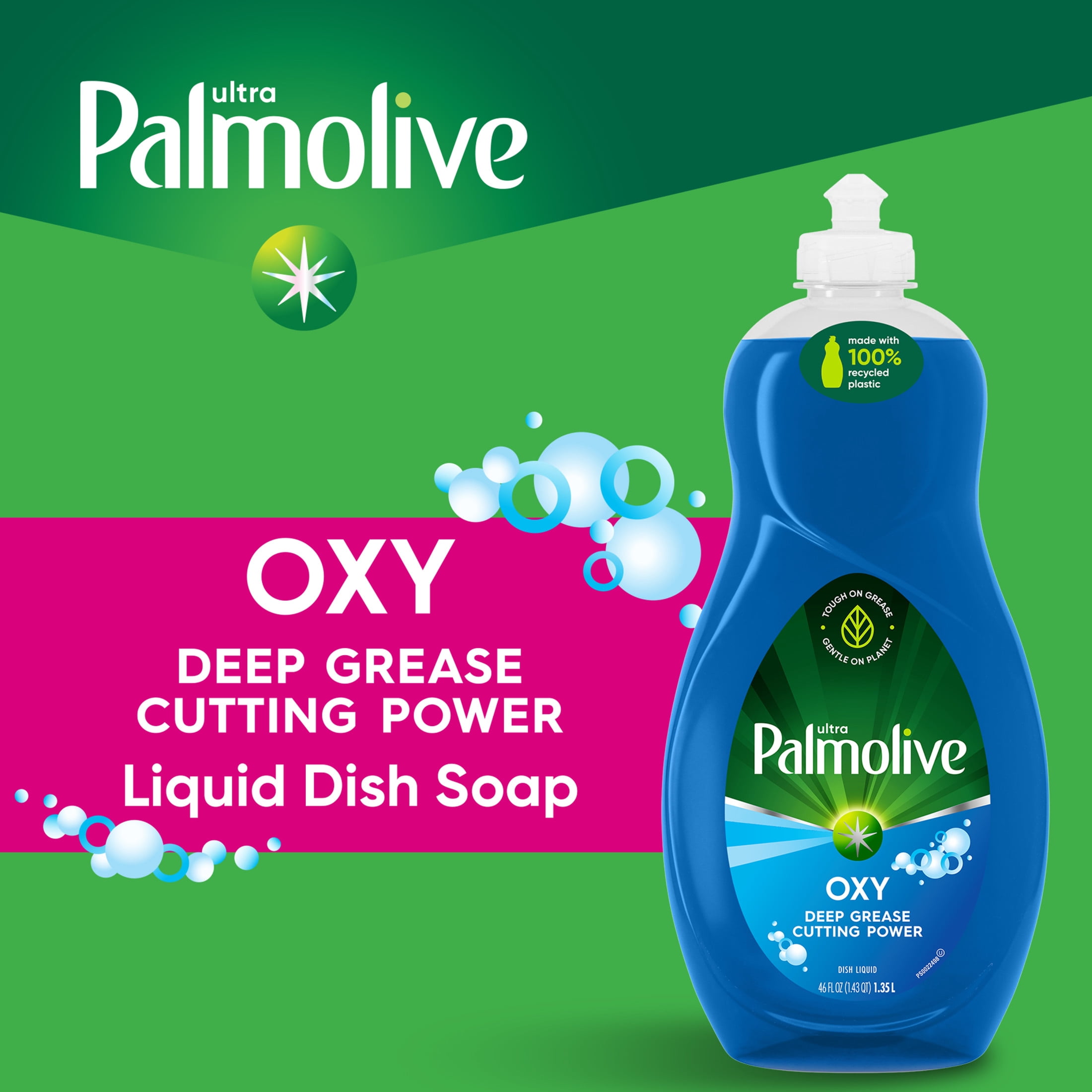 Palmolive Ultra Dishwashing Liquid Dish Soap, Oxy Power Degreaser - 46 Fluid Ounce