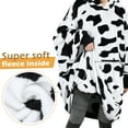 thumbnail image 3 of Catalonia Cow Print Oversized Blanket Hoodie Sweatshirt, Dalmatian Fleece Pullover, Super Soft Warm Comfortable for Adult Men Women, 3 of 7