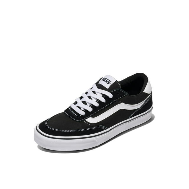 Zapatillas bajas Shoe Vans Brooklyn LS para hombre, color blanco y negro