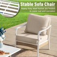 thumbnail image 6 of Sophia&William 4 Piece Patio Conversation Set Outdoor Furniture Sofa Set with Fixed Chair, Beige, 6 of 11