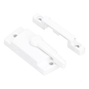 BIMZUC Sash Lock Square Zinc Alloy White Rustproof Multifunctional Sturdy Window Lock For Home Office Sliding Windows With Flat Seat And Hardware Screws Included (2.75 Inches / 7.00 cm)