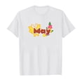 thumbnail image 4 of TZEWGL Cute Shirt For Kid Short Sleeve Crew Neck Monthly Word Prints Blouse For Toddlers size 7-8T, 4 of 4