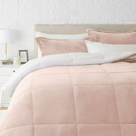 

Ultra-Soft Micromink Sherpa Comforter Bed Set - Blush King