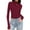 Wine, variant on Ayfxijin Fall Tops for Women,Women's Casual Solid Color Long Sleeve Crew-neck