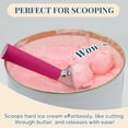 thumbnail image 3 of Heated Ice Cream Scoop, USB Rechargeable Electric Scooper with LED Display, Heats to 158°F for Hard Ice Cream, Easy for Seniors & Kids, IP68 Waterproof-Hot Pink, 3 of 9