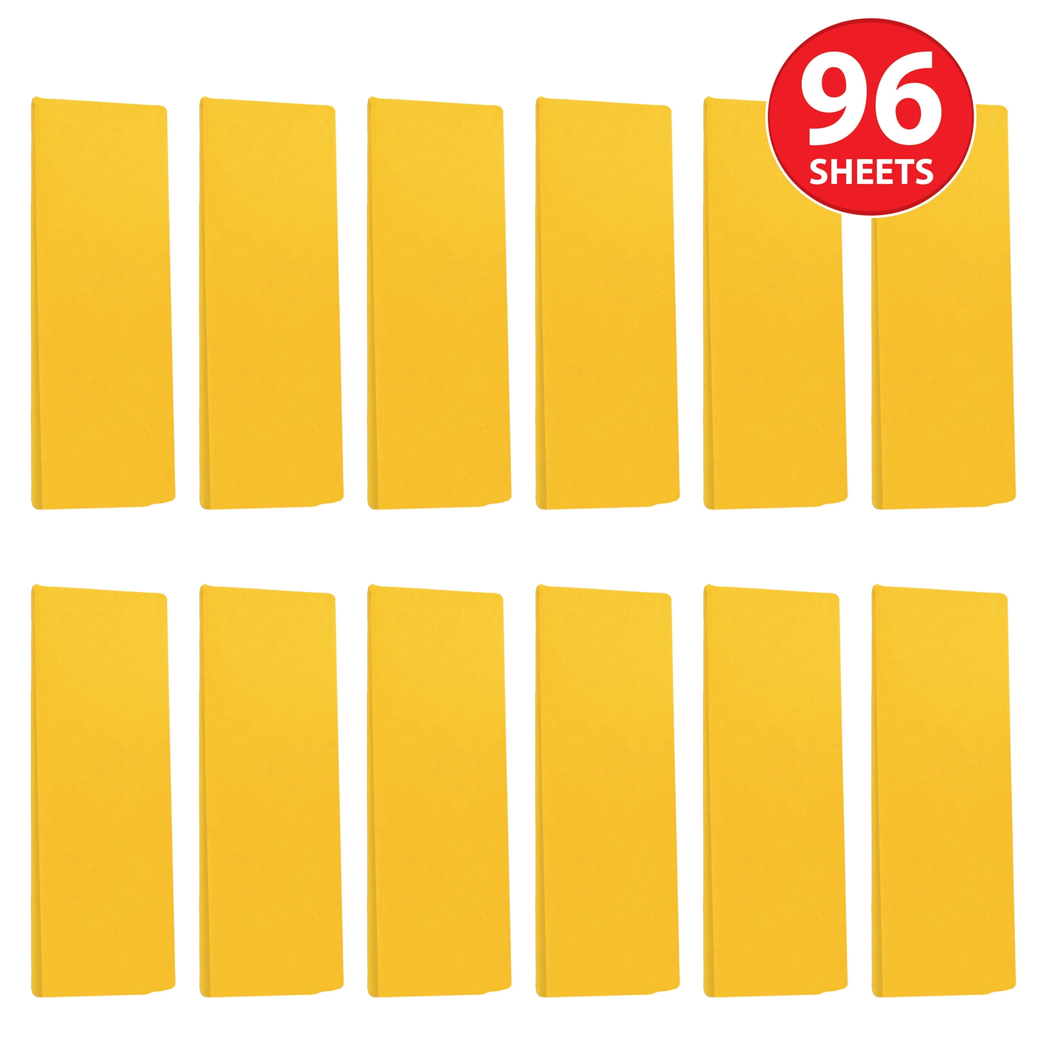 Yellow Tissue Paper Sheets, 20" x 20", Pack of 96 Sheets