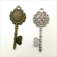 thumbnail image 6 of U8MO 2/10pc Big Key Cabochon Base Antique Silver Charms Pendants For Jewelry Making-Antique Silver-2pcs, 6 of 6