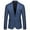 07-Blue, variant on oqasdz Mens Blazer New Lapel Solid Color Single Casual with Slit Slim Loose Wedding Banquet formal Coat Top,Size XL