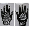 thumbnail image 4 of Kit de plantillas de tatuajes de henna para Navidad para mujeres y niñas, arte a mano, 4 of 6