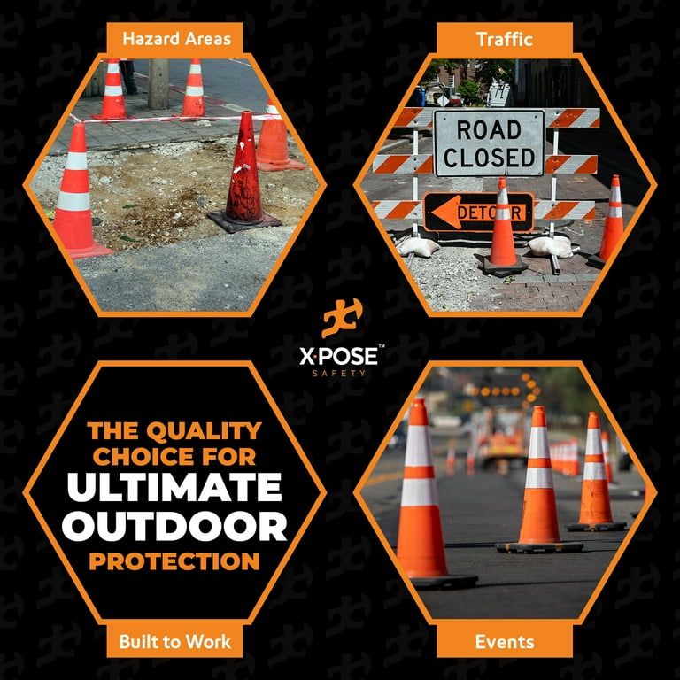 Xpose Safety 36 Inch Orange Traffic Cones Xpose Safety 36