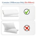 thumbnail image 3 of California Design Den 800 Thread Count 2 King Size Pillow Cases, 100% Cotton Sateen, Heirloom Soft Smooth & Thick, Fits King Pillows - Bright White, 3 of 9