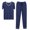 Navy 1, variant on Kureaily Men's Pajamas Half Sleeved Trousers Set V Neck Thin Can Be Worn Outside The Casual Style Of Homewear Short Sleeve Sleepwear