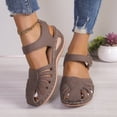 thumbnail image 6 of Closed Toe Sandals for Women 2026 Dressy Summer Wedge Sandals with Arch Support Adjustable Ankle Strap Breathable Hollow Out Orthopedic Wide Width Non-Slip Ladies Walking Shoes, 40, 6 of 9