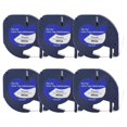 thumbnail image 1 of 6Pcs Letra Tag Refills Tapes Maker for 91331 4M x 12mm Printer, 1 of 5