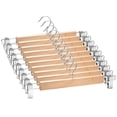 thumbnail image 2 of Paquete de 20 Perchas de Madera para Falda con Clips Ajustables Percha Antideslizante, 2 of 8