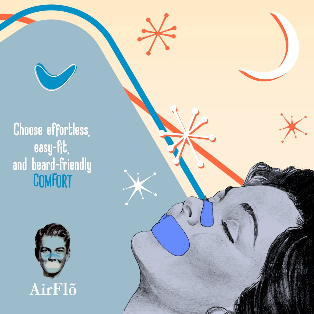 AirFlo by Workflo - Cure Snoring with Mouth Tape and Nasal Strip Combo