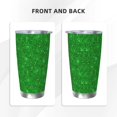 thumbnail image 3 of Bingfone Green Glitter for 20 Oz Stainless Steel Travel Mug Double Wall Water Coffee Cup for Home,Office, Outdoor Works Great for Ice Drinks and Hot Beverage-Straw Two-piece Set, 3 of 8