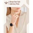 thumbnail image 5 of Wearlizer Metal Bracelet Compatible with Samsung Galaxy Watch 7/6/5/4, Enamel Stainless Steel Strap Women for Galaxy Watch FE/5 Pro/6 Classic/4 Classic/3/Active 2/Active, 20mm, 5 of 5