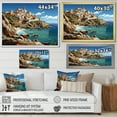 thumbnail image 5 of Designart "Serene Syros Landscape I" Extra Large Coastal Framed Wall Art - Coastal Blue Coastal Port Hallway Framed Wall Art Decor, 5 of 7