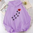 thumbnail image 3 of Nuevas sudaderas con capucha para hombres y mujeres, camisetas con estampado de corazón y huella de perro, sudaderas casuales Harajuku, suéter holgado, 3 of 5