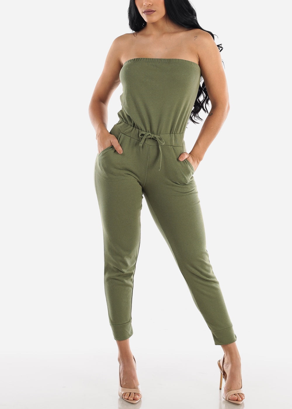 strapless jumpsuit casual