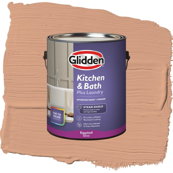 Glidden Glidden Kitchen Bath and Laundry Orange Maple, Eggshell Interior Paint with Primer, 1 Gallon