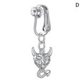 thumbnail image 1 of 1pc Fake Belly Button Ring Fake Clip On Belly Piercing Non Piercing Navel Ring, 1 of 5